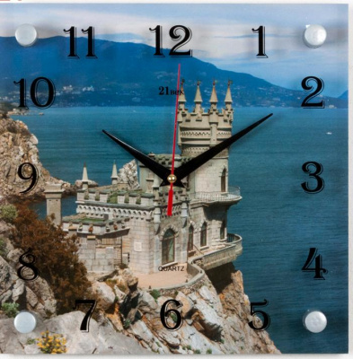 2525-33 Часы настенные "Ласточкино гнездо" Рубин