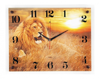 3545-021 Часы настенные "Царь зверей" Рубин