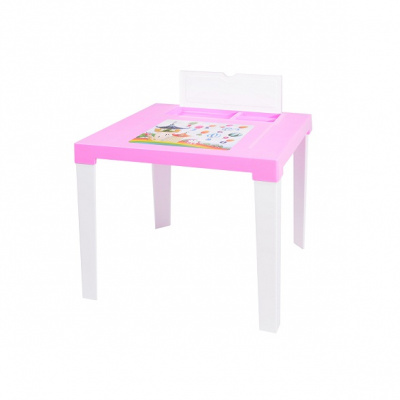 Стол детский «АЛАДДИН» (розово/белый) (510х510х465) Э-164 (1)