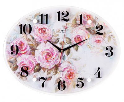 3546-023 Часы настенные "Акварельные розы"
