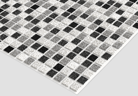 Панель ПВХ листовая 0,3мм Мозайка Песок черно-белый 0,95*0,48 [14]
