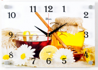 2535-246 Часы настенные "Чай с мёдом" Рубин