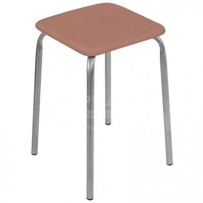 Табурет "ЭКОНОМ" на 4-х опорах (квадратное сиденье ДСП) коричневый (1/10) ТЭ3/К