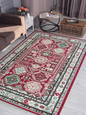 Ковер DARGA 1,0*2,0 прямой F667 RED-CREAM