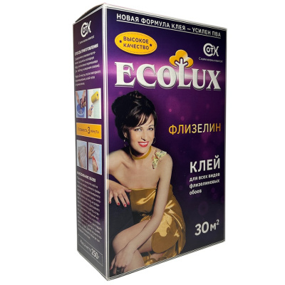 Клей обойный ECOLUX флизелин 250гр. (20)