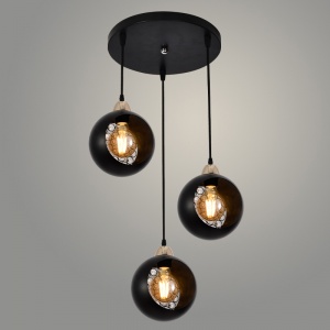 3230/3HQ BK+FGD 3х60W Е27 d350 h1000 Светильник подвесной (1)