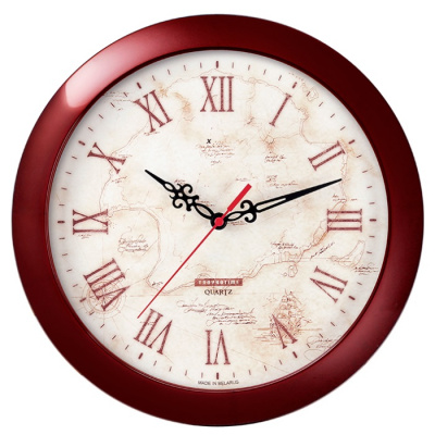 11131150 бордовый D290мм Часы настенные TROYKATIME