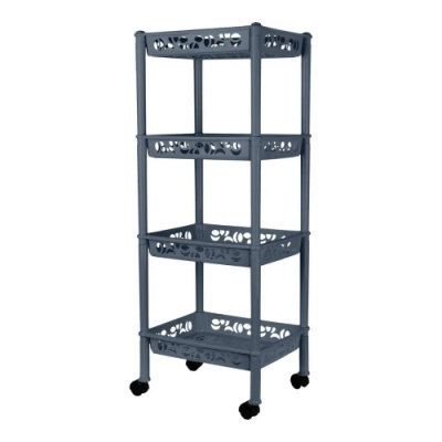 Этажерка Keeplex Light на колесиках 4-хсекц.прямоуг.37х29х93,5см космический серый KL282712026 (7)