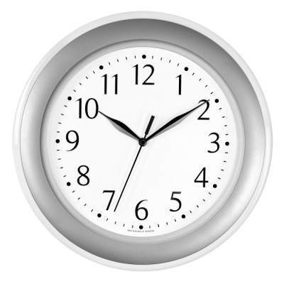 122271201 серебро D300мм Часы настенные TROYKATIME