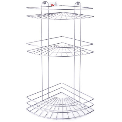 Полка угловая 3-х секционная хром 58,5*23*23см (1/8) Алтай АЛТ.11С