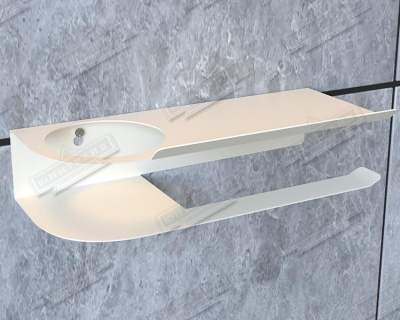 Держатель для туалетной бумаги и освежителя воздуха (225*107*55) белый