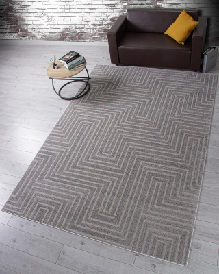 Ковер DIOS 0,8*1,5 овал F412 LIGHT GRAY