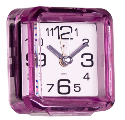 Будильник B1-004 7х7см корпус розовый "Классика" Рубин