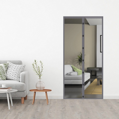 Штора антимоскитная для двери на магнитах SweetSun 100х210 (1/100) серый