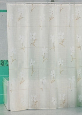 Штора для ванны MIRANDA COUNTRY FLOWER (белый) 180*200см