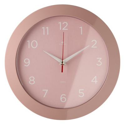 3125-007 Часы настенные круг d=31см розовый "Классика" Рубин