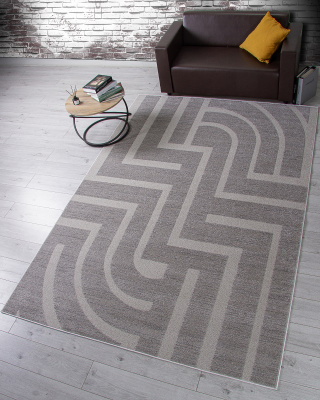 Ковер DIOS 1,6*2,3 прямой F439 LIGHT GRAY