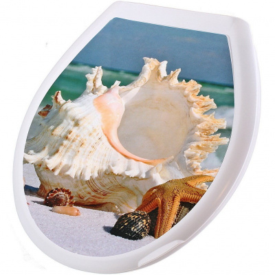 Сиденье для унитаза Prima Vera "КЛАССИК" с рис. Раковина морская (10)