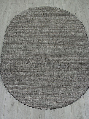 Ковер Циновка KAIR 1,0*2,0 овал S143 DARK GRAY