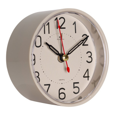 Будильник B7-023 D8см корпус бежевый "Классика" Рубин