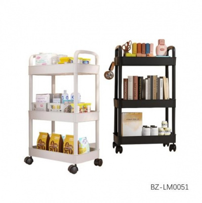 Этажерка 3-х ярусная на колесах BZ-LM0051 (43cm*30cm*80cm)