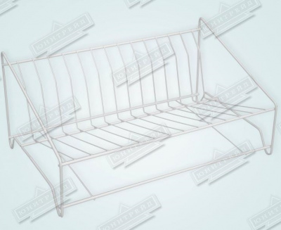 Сушка д/посуды настольная наклонная хром, с поддоном  (тнп-5.6) (2)