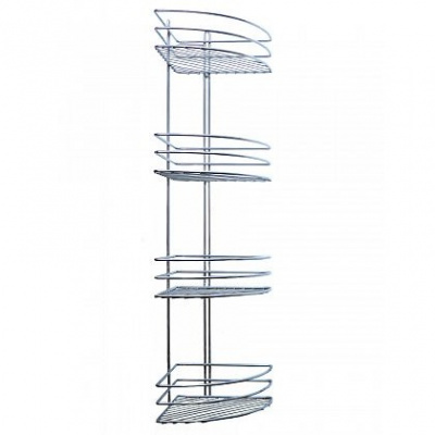 Полка угловая 4-х Хром овал высокая 4894-4/ХПУОВ- (10)