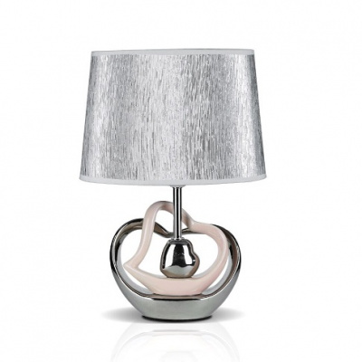 2085-JM White+Sliver+Pink 28х19х40см Лампа настольная (1)