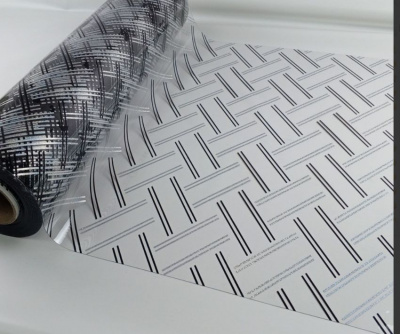 1145A Клеенка LASER 0,8м*20м (прозрачный фон) (толщина 0,6мм) (20)