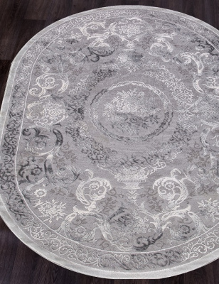 Ковер ARMINA 0,8*1,5 овал 03760A GRAY/ GRAY