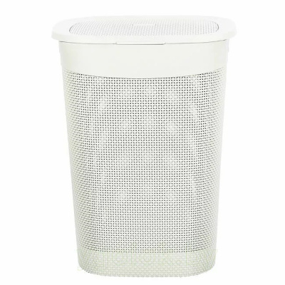 Корзина д/белья "Ariana" 55л. (белый) Э-514 (5)