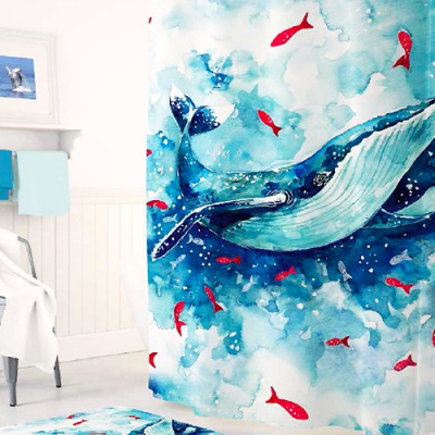 Штора для ванны Tropikhome Digital Printed WHALE 180х200см