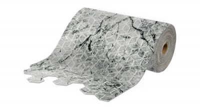 Ковровая дорожка SHAHINTEX DIGITAL PRINT "Мрамор Итальянский" 1,2*15м серый (38)