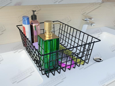 Корзина бытовая 280*220*115мм черная