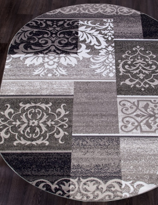 Ковер SILVER 1,0*2,0 овал D216 GRAY