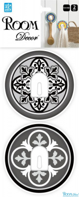 2003 SHA  Декоративная наклейка "Крючки черно-белые" 2 шт.
