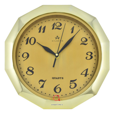 6021-TLD  gold dial 270x270x45мм Часы настенные Atlantis 
