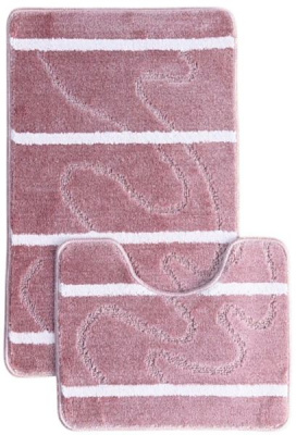 Коврик BENGAL ZEBRA 2шт (50*80см) пудра (D.powder) CLT202580