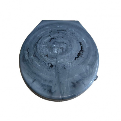 Сиденье для унитаза Prima Vera "КЛАССИК" с рис. Мрамор графит (10)