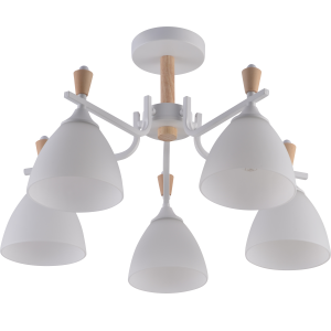 1622/5 WH+WOOD 5х60W E27 d550 h340 Светильник потолочный (4)