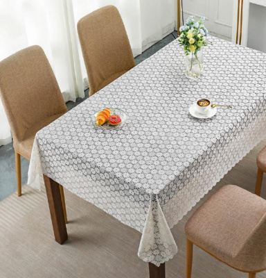 452WH Клеенка Merletti ажурная без основы (1,4*20м) белый.