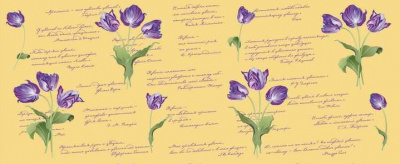 Штора для ванны Альфа-Стиль п/эт. Тюльпаны (бежевый) 180х180 (1/40)