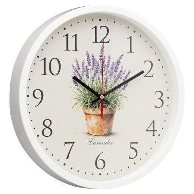 3027-042 Часы настенные круг d=30см белый "Лаванда" Рубин