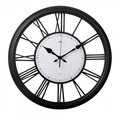 4014-003 Часы настенные круг d=40см чёрный "Классика" Рубин