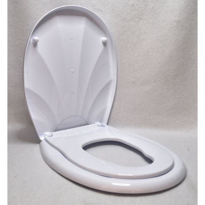 Сиденье для унитаза "Ракушка LUX" с детской накладкой белое (1/10)