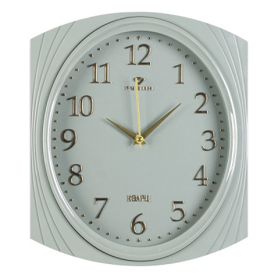 2832-007 Часы настенные прямоугольные 27,5х31,5 см оливковый "Классика" Рубин