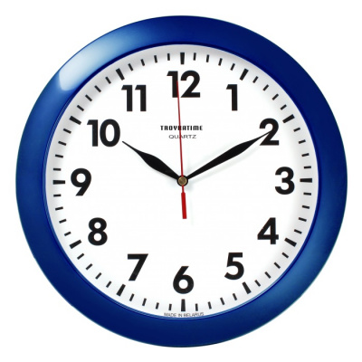 11140118 синий D290мм Часы настенные TROYKATIME