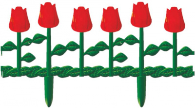 Ограждение "Цветник"№1 (620х290) (6 звеньев) М613 тюльпаны (5)