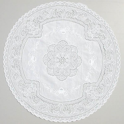 Салфетки TOWA Arabesque D40см кругл бел. (50)