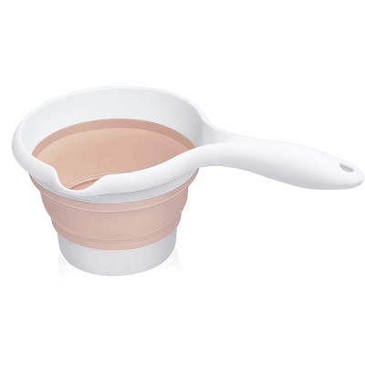 Ковш 1,2л "Flexy" складной (бело-серый) (12) Э-643